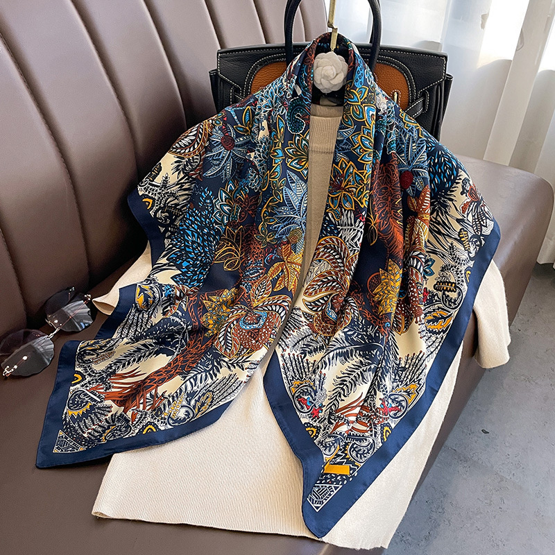 Bandana Cotton - 90*90cm Square Scarf Twill Cotton Feeling