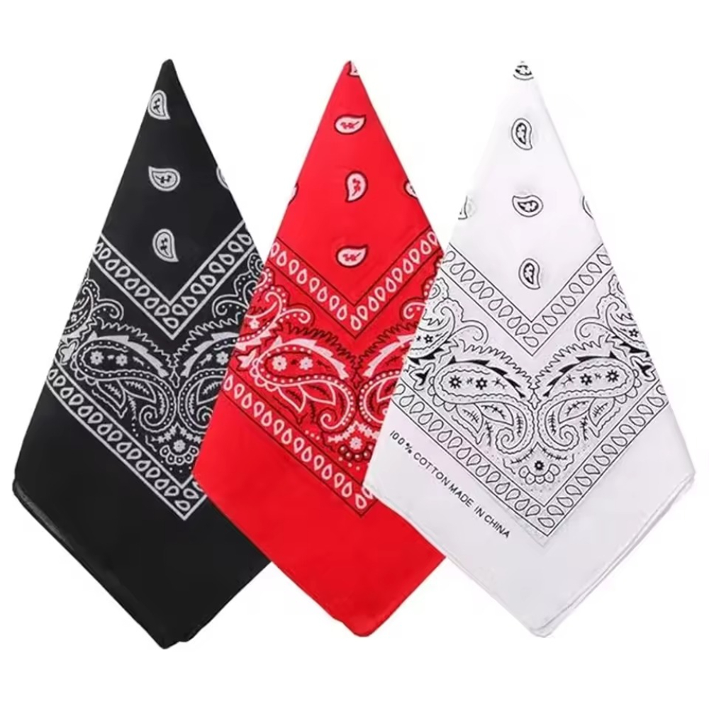 Face Scarf Mask - Hip Hop Cowboy Paisley Scarf Large