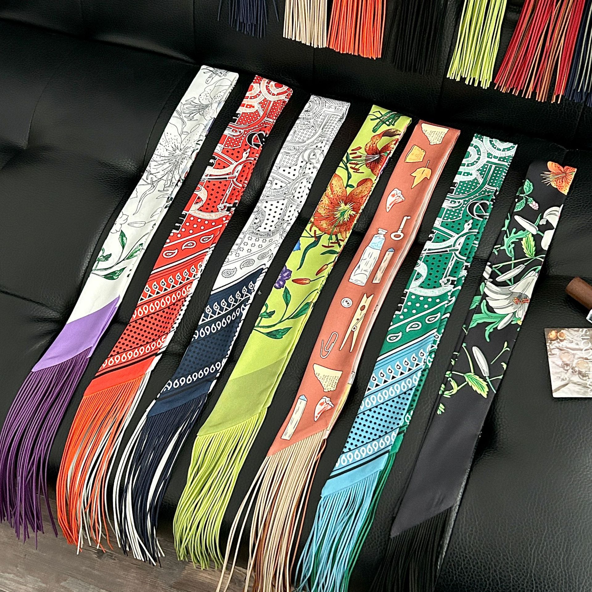 Luxury Tassel Skinny Scarf for - Face Scarf Mask บทวิจารณ์และราคา