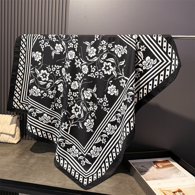 1pcs 90*90cm Floral Printed La - Bandana Cotton บทวิจารณ์และราคา