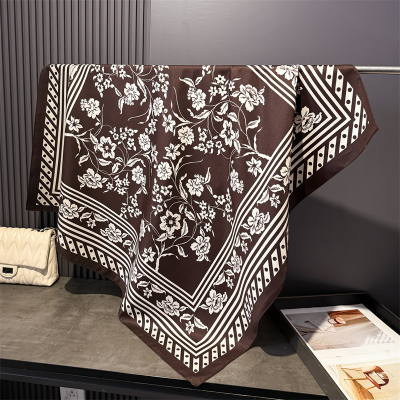 1pcs 90*90cm Floral Printed La - Bandana Cotton บทวิจารณ์และราคา