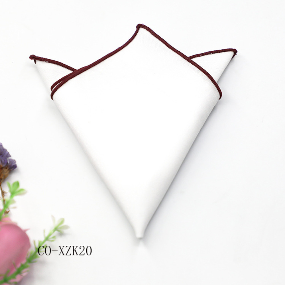 Solid Striped Brown Pocket Squ - Handkerchief Cotton Men บทวิจารณ์และราคา