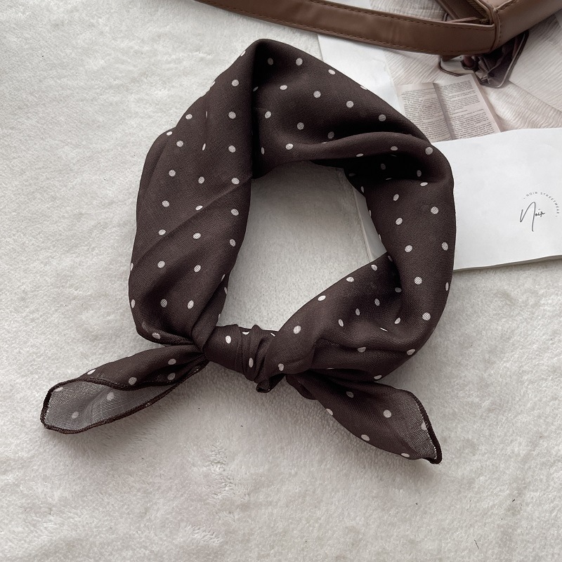 Lady Hair Dot Scarf Female Cot - Bandana Cotton บทวิจารณ์และราคา