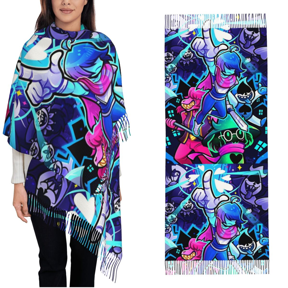 Deltarunes  Shawl Wraps Womens - Pashmina Wrap Large บทวิจารณ์และราคา