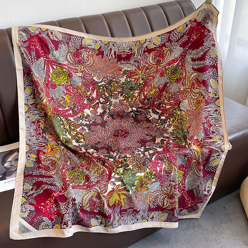 90*90cm Square Scarf Twill Cot - Bandana Cotton บทวิจารณ์และราคา