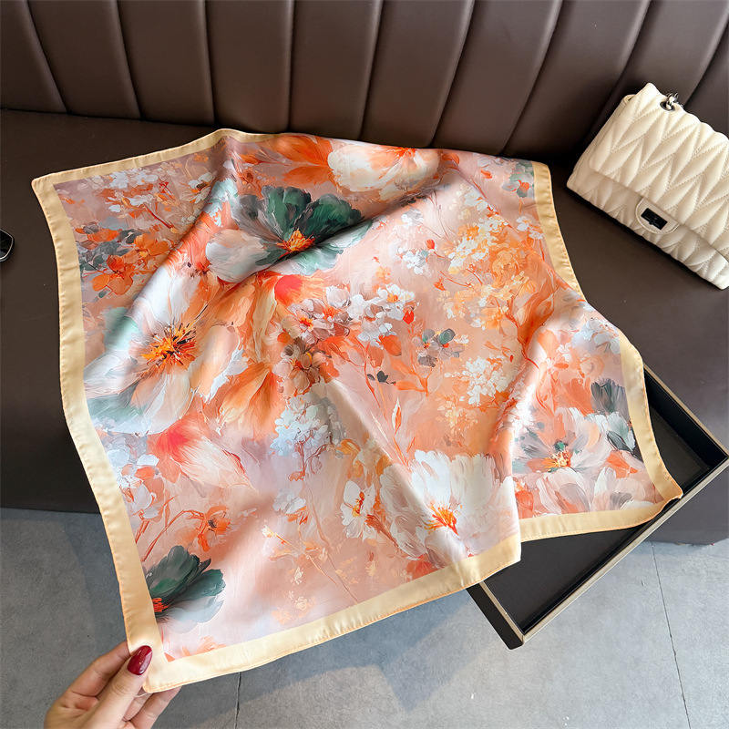 2026 New Floral Print Silk Squ - Ascot Neck Scarf บทวิจารณ์และราคา