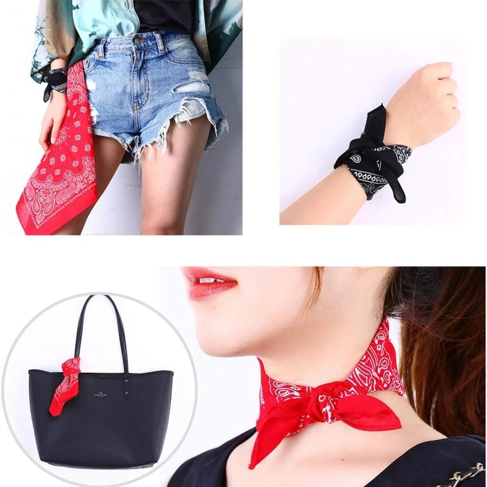 Unisex Men Women Bandana Hairb - Handkerchief Cotton Men บทวิจารณ์และราคา