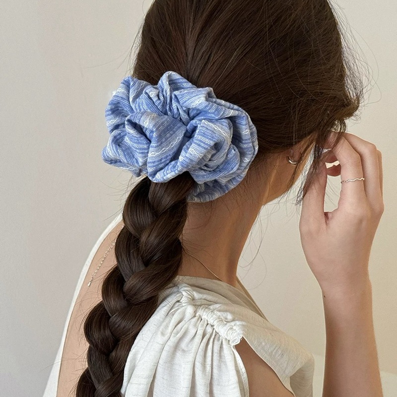 2024 Korea Fashion Stripe Hair - Silk Tie Striped บทวิจารณ์และราคา