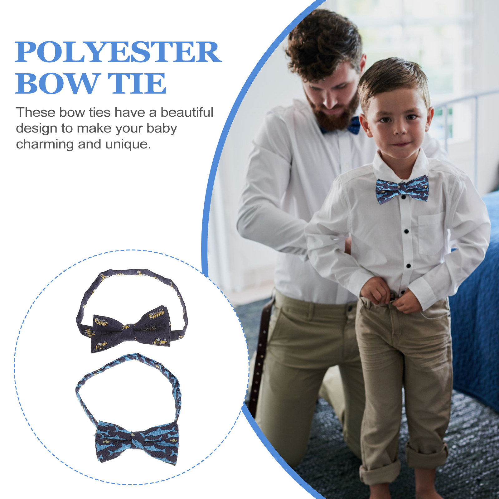 2Pcs Kids Bow Tie Cartoon Pre- - Bow Tie Pre Tied บทวิจารณ์และราคา