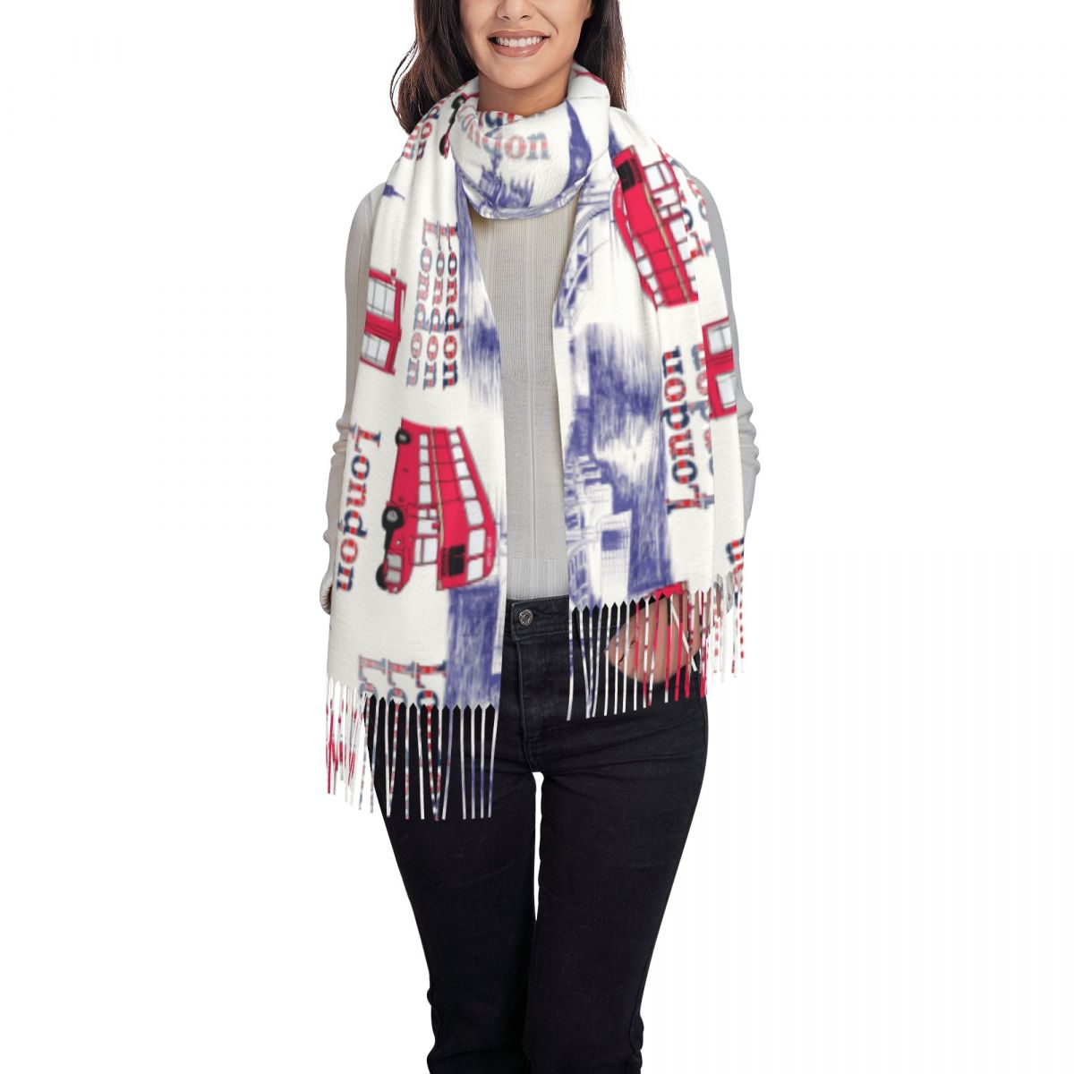 London England Scenes Shawls W - Pashmina Wrap Large บทวิจารณ์และราคา