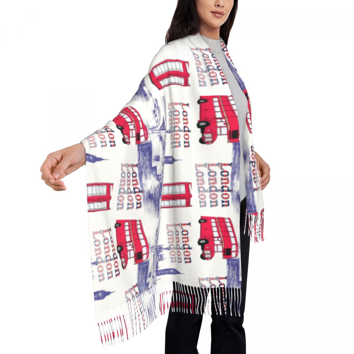 London England Scenes Shawls W - Pashmina Wrap Large บทวิจารณ์และราคา