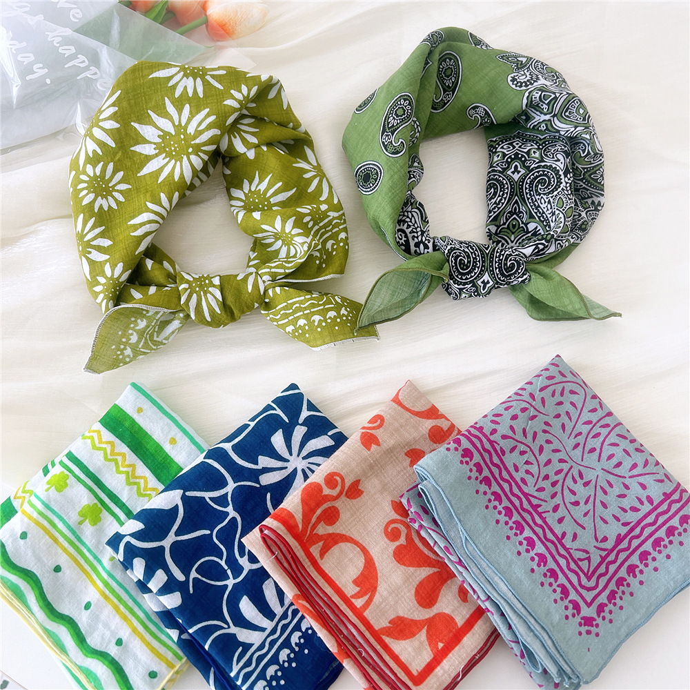 Luxury Floral Print Cotton Lin - Bandana Cotton บทวิจารณ์และราคา