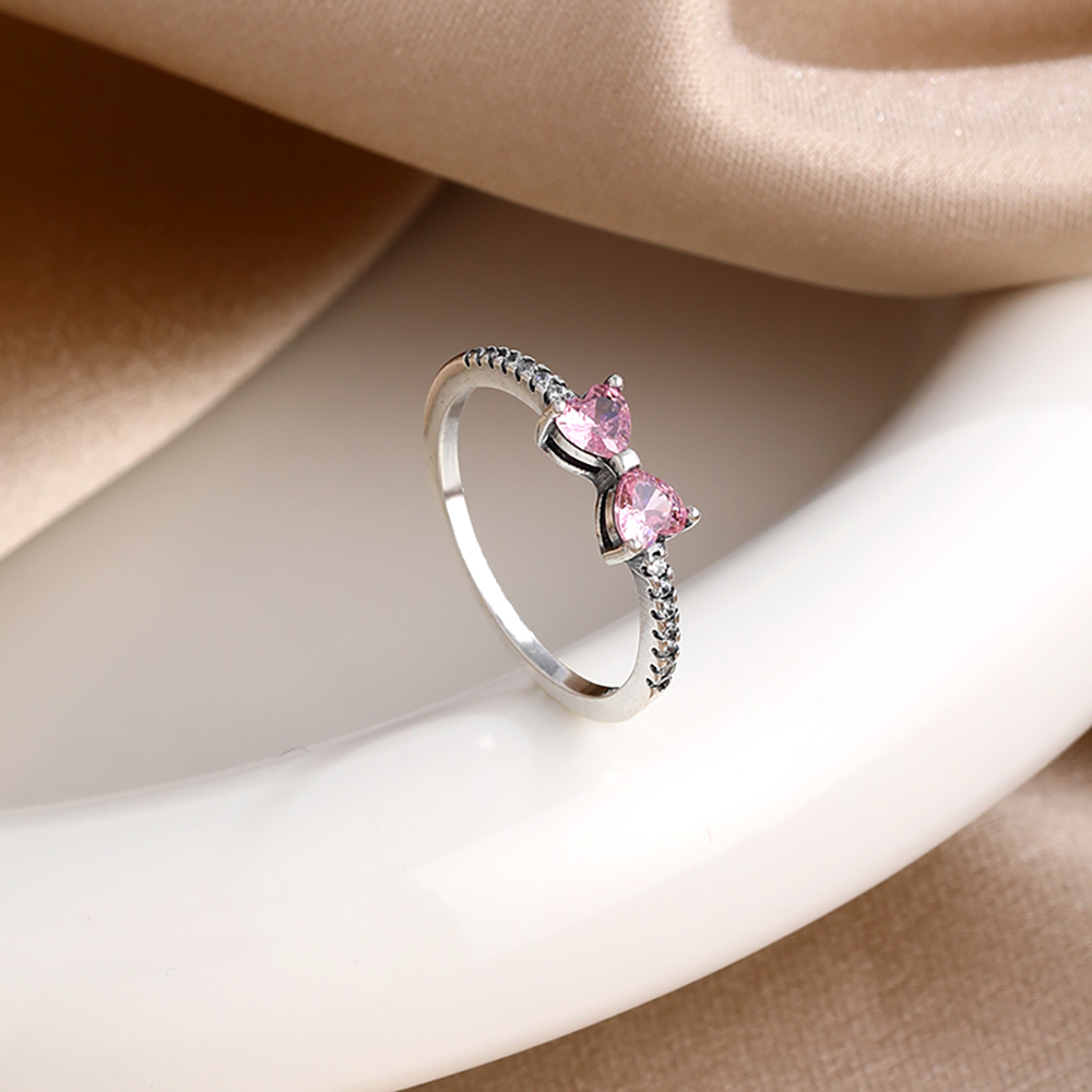 925 Sterling Silver Red Pink W - Tie Clip Silver บทวิจารณ์และราคา