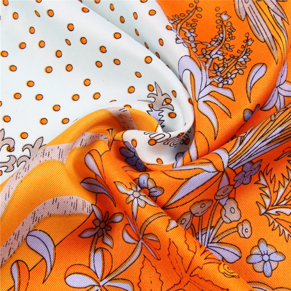 Manual Hand Rolled Twill Silk  - Scarf Silk Square บทวิจารณ์และราคา