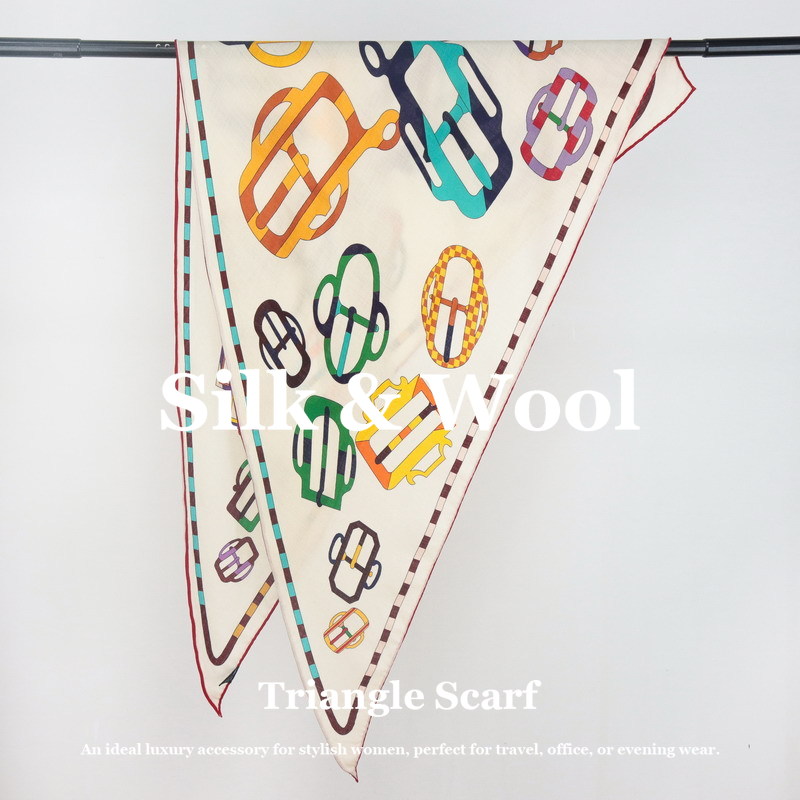 Silk Wool Scarf Large Triangle - Pashmina Wrap Large บทวิจารณ์และราคา