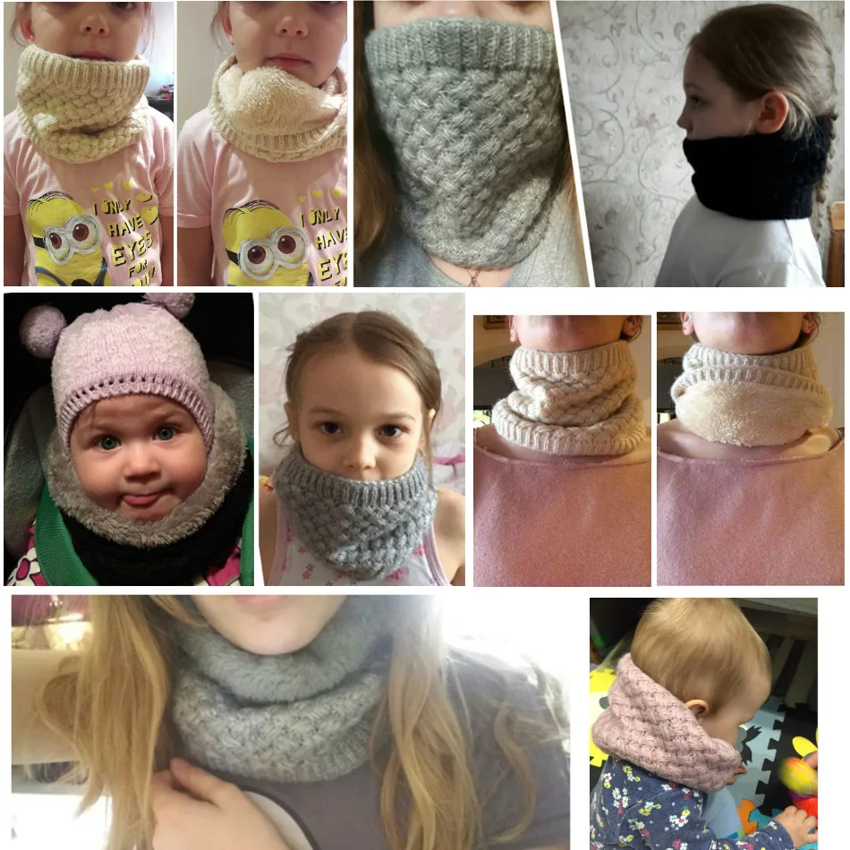Kids Girls/Boys Winter Knitted - Infinity Scarf Knit บทวิจารณ์และราคา
