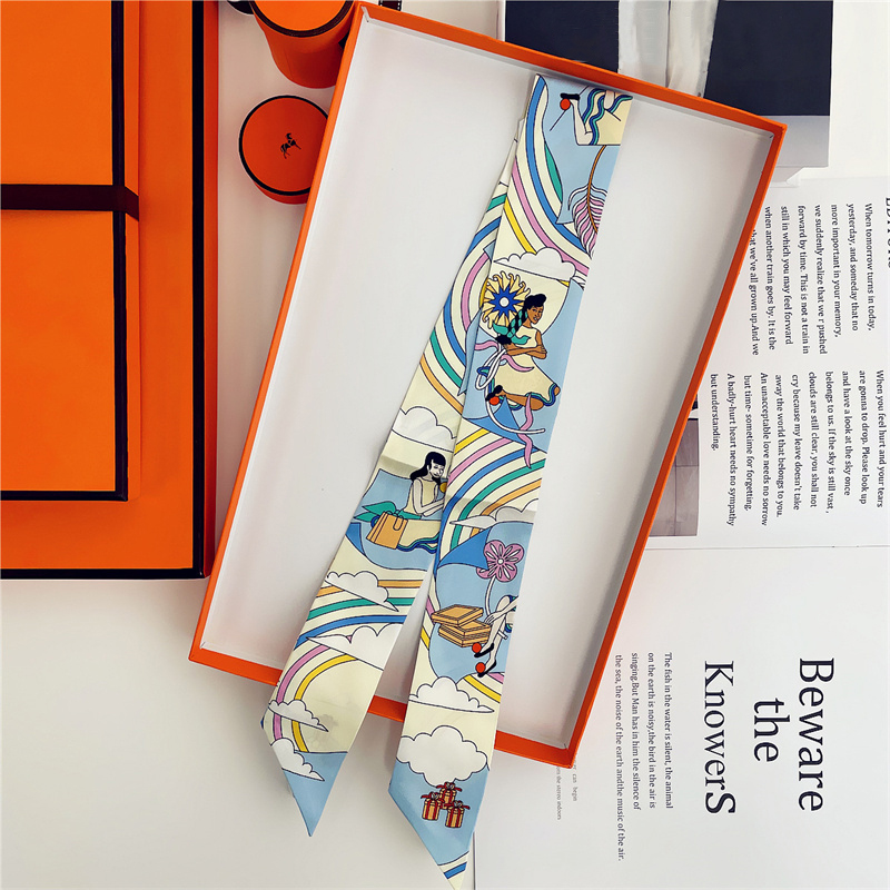 Women 100% Mulberry Silk Scarf - Ascot Neck Scarf บทวิจารณ์และราคา