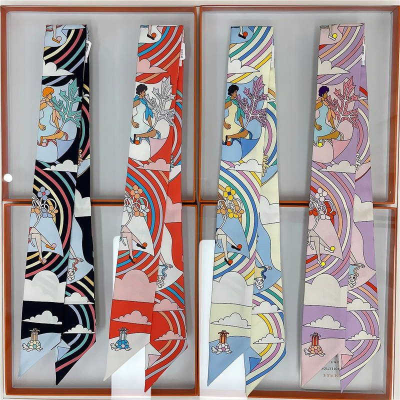 Women 100% Mulberry Silk Scarf - Ascot Neck Scarf บทวิจารณ์และราคา