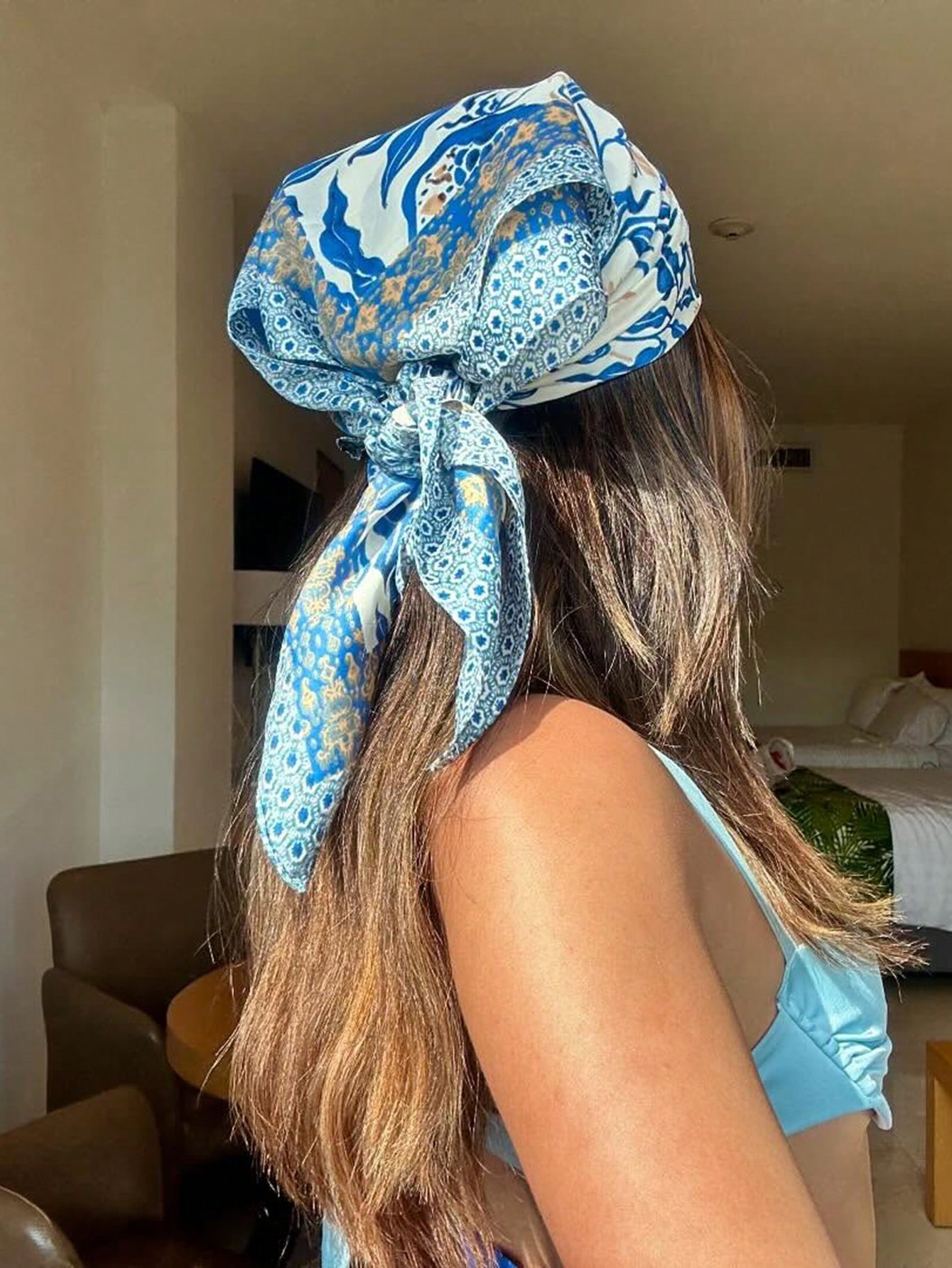 Luxury Brand Bohemia Print Squ - Scarf Silk Square บทวิจารณ์และราคา