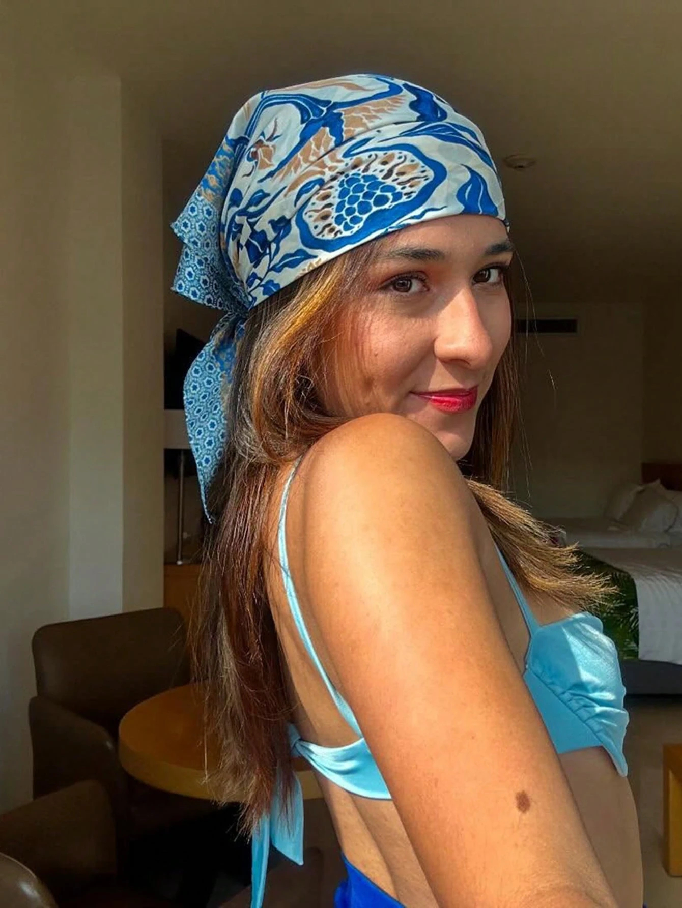 Luxury Brand Bohemia Print Squ - Scarf Silk Square บทวิจารณ์และราคา