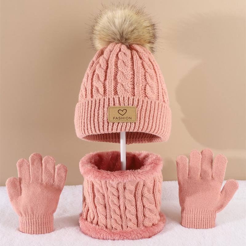 Toddler Kids Pom Pom Decor Bea - Infinity Scarf Knit บทวิจารณ์และราคา