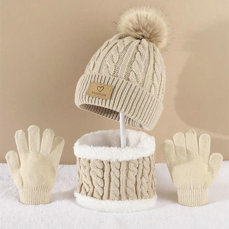 Toddler Kids Pom Pom Decor Bea - Infinity Scarf Knit บทวิจารณ์และราคา