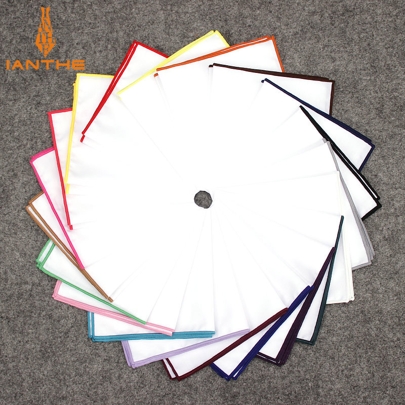 2018 Fashion Mens Cotton White - Pocket Square Set บทวิจารณ์และราคา