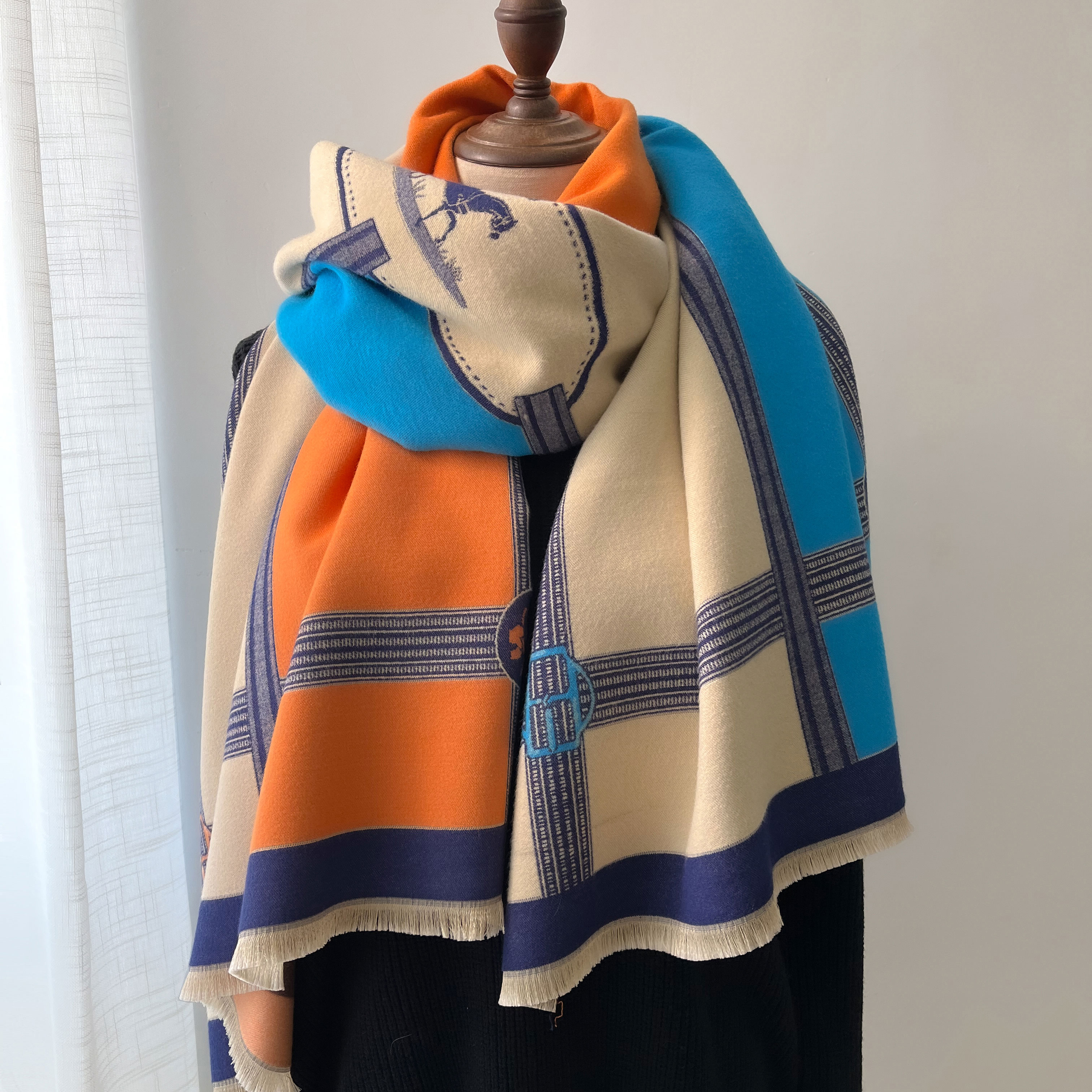 Winter Cashmere Scarf Women Lu - Woven Scarf Blanket บทวิจารณ์และราคา