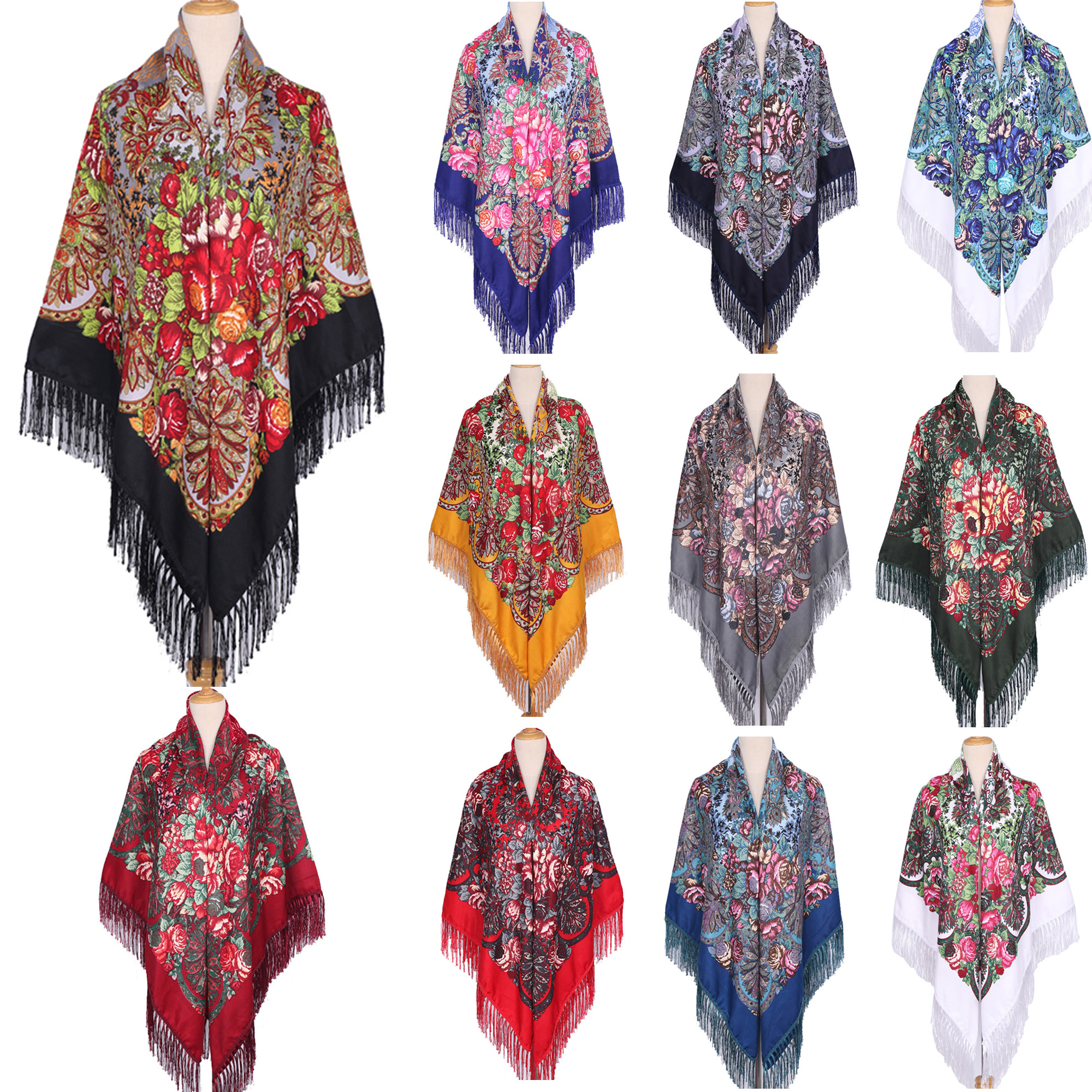 160*160cm Ethnic Large Square  - Woven Scarf Blanket บทวิจารณ์และราคา