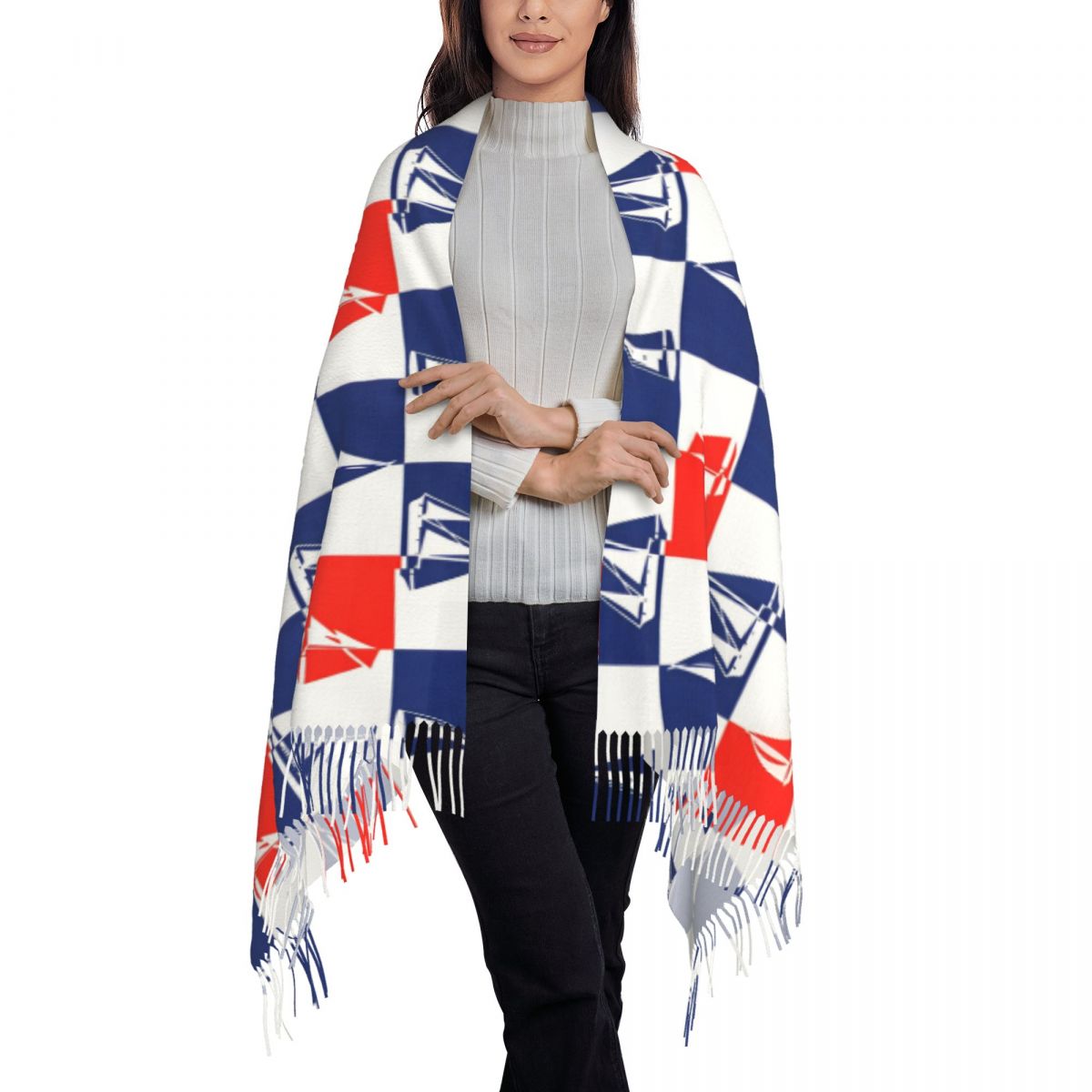 Sailing Ship Ocean Scarf Fall  - Pashmina Wrap Large บทวิจารณ์และราคา