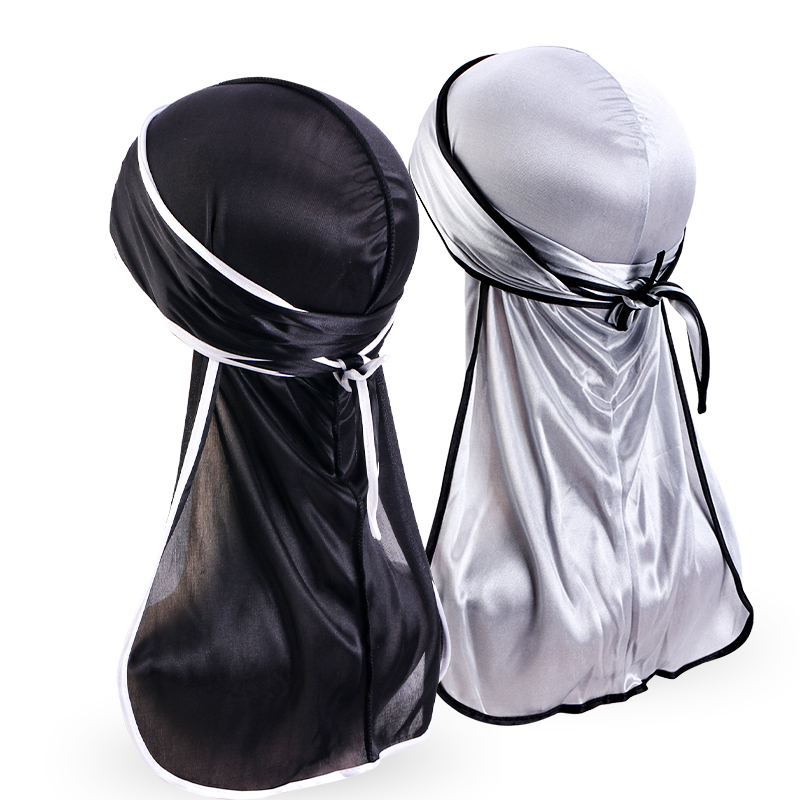 2PCS/LOT Unisex Men Satin Dura - Bandana Doo Rag บทวิจารณ์และราคา