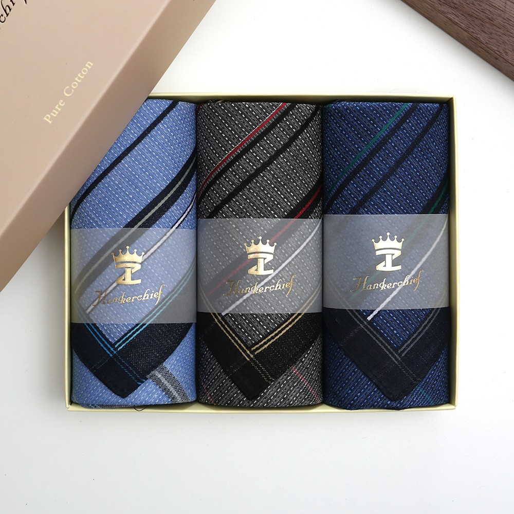43cm Men Vintage Cotton Handke - Handkerchief Cotton Men บทวิจารณ์และราคา