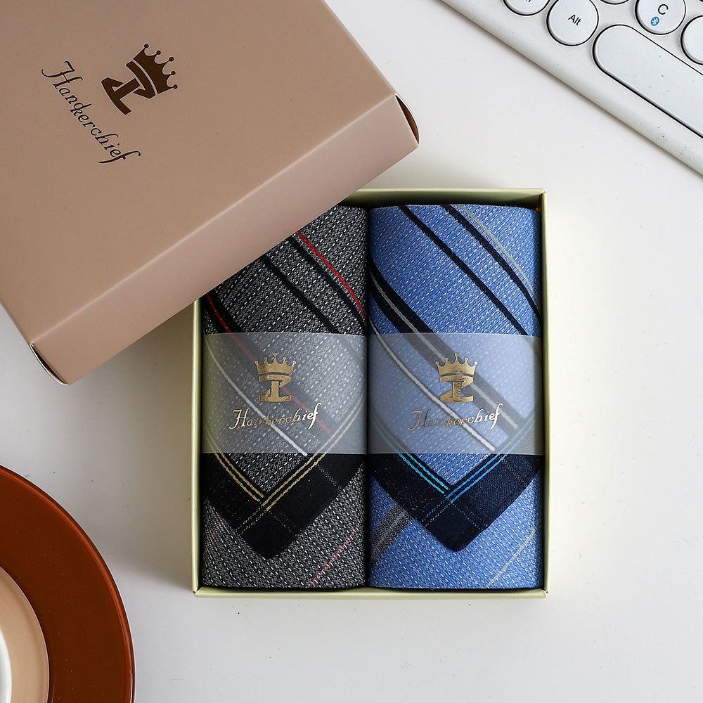 43cm Men Vintage Cotton Handke - Handkerchief Cotton Men บทวิจารณ์และราคา