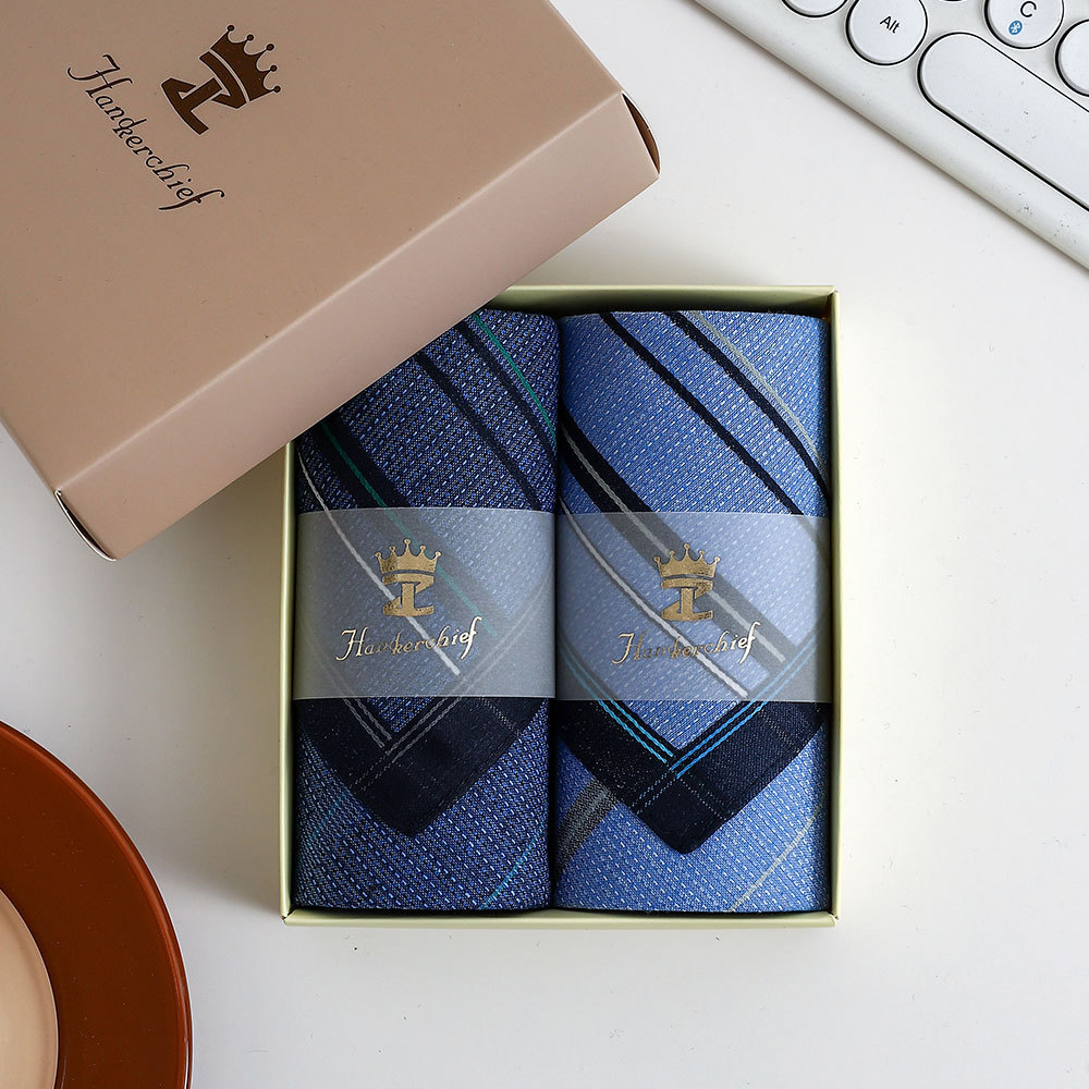 43cm Men Vintage Cotton Handke - Handkerchief Cotton Men บทวิจารณ์และราคา