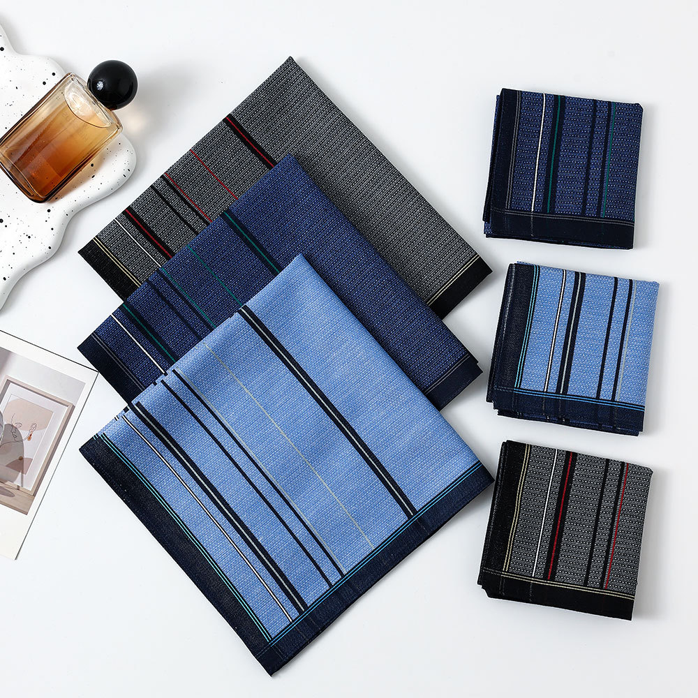 43cm Men Vintage Cotton Handke - Handkerchief Cotton Men บทวิจารณ์และราคา