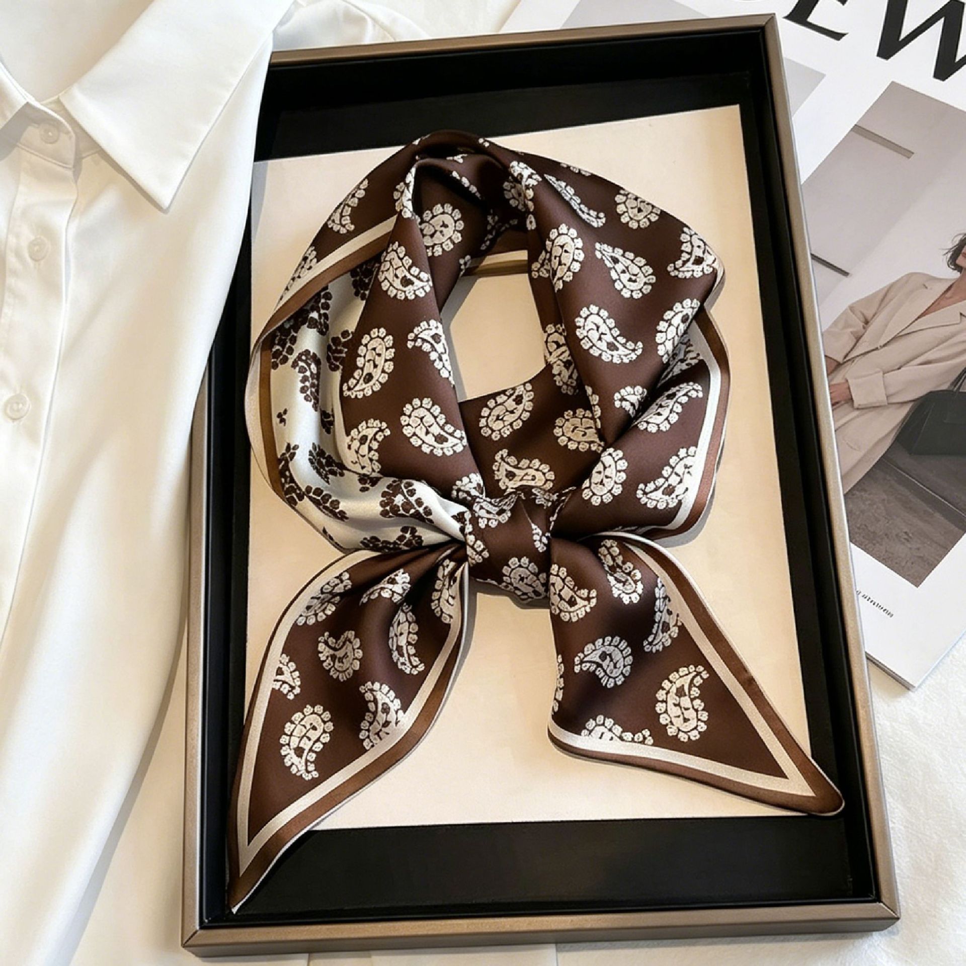 Luxury Long Neckerchief Skinny - Face Scarf Mask บทวิจารณ์และราคา