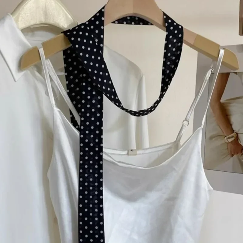Leopard Print Scarf Retro Polk - Silk Tie Striped บทวิจารณ์และราคา
