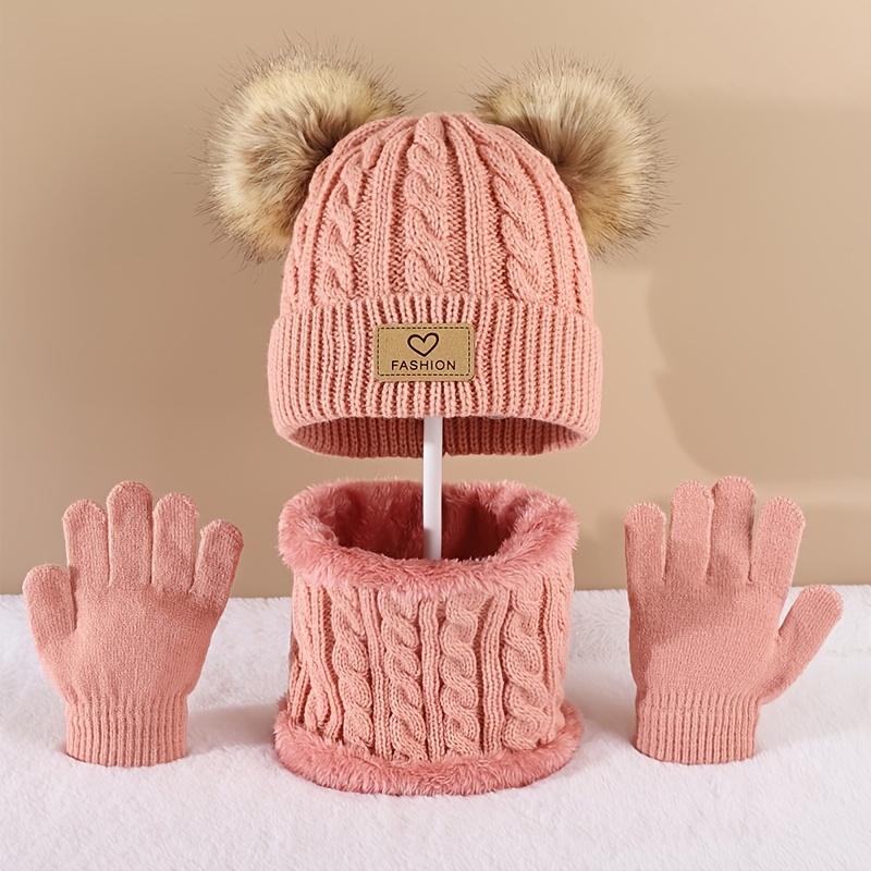 Toddler Kids Pom Pom Decor Bea - Infinity Scarf Knit บทวิจารณ์และราคา
