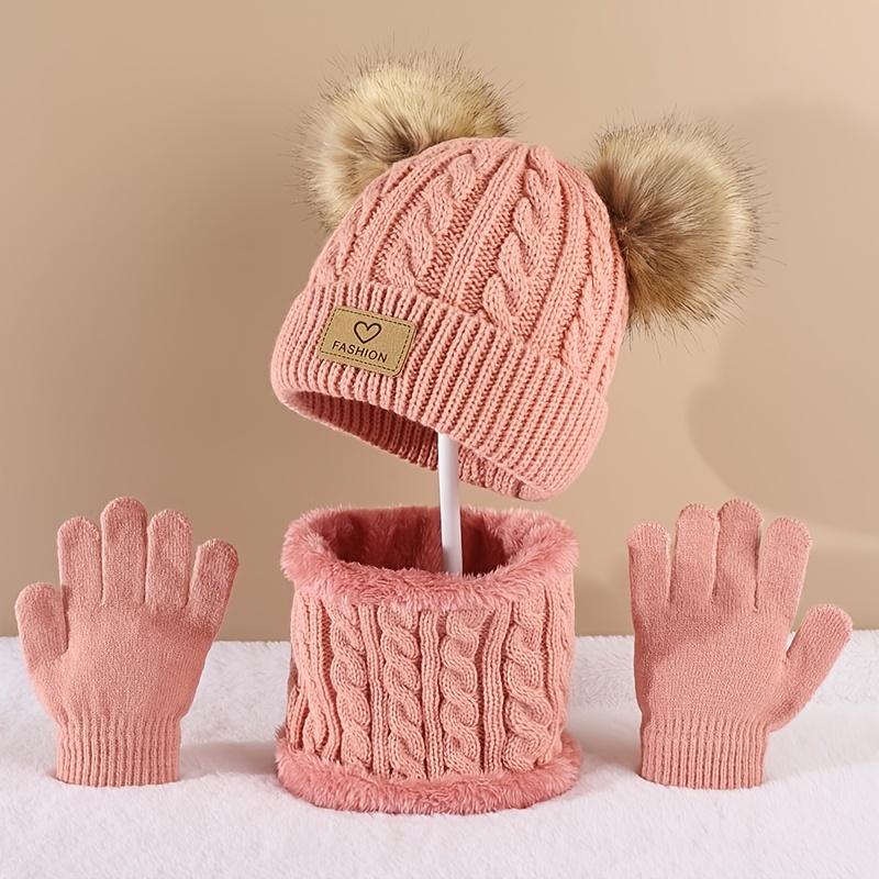 Toddler Kids Pom Pom Decor Bea - Infinity Scarf Knit บทวิจารณ์และราคา