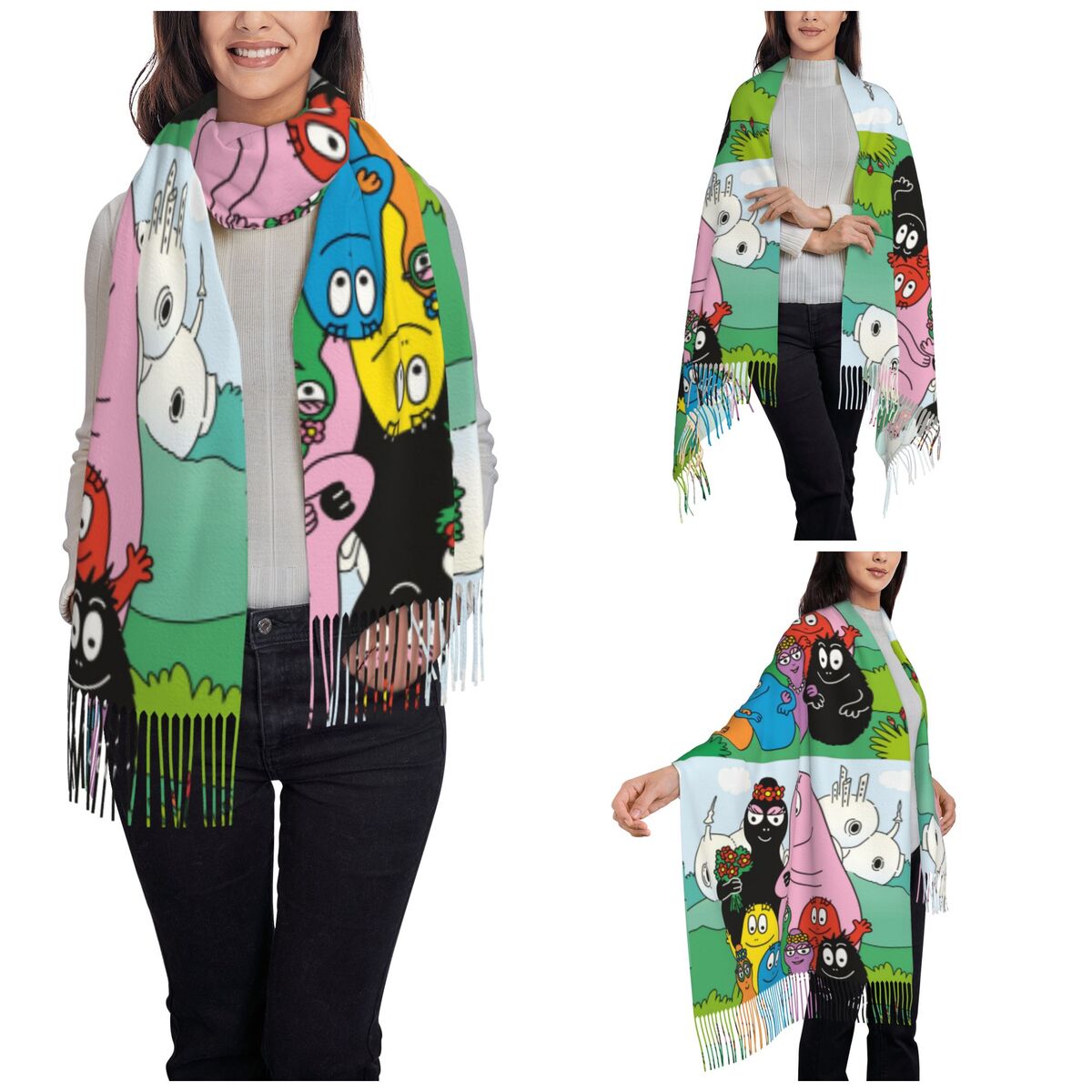 Les Barbapapa Family Shawls Wr - Pashmina Wrap Large บทวิจารณ์และราคา