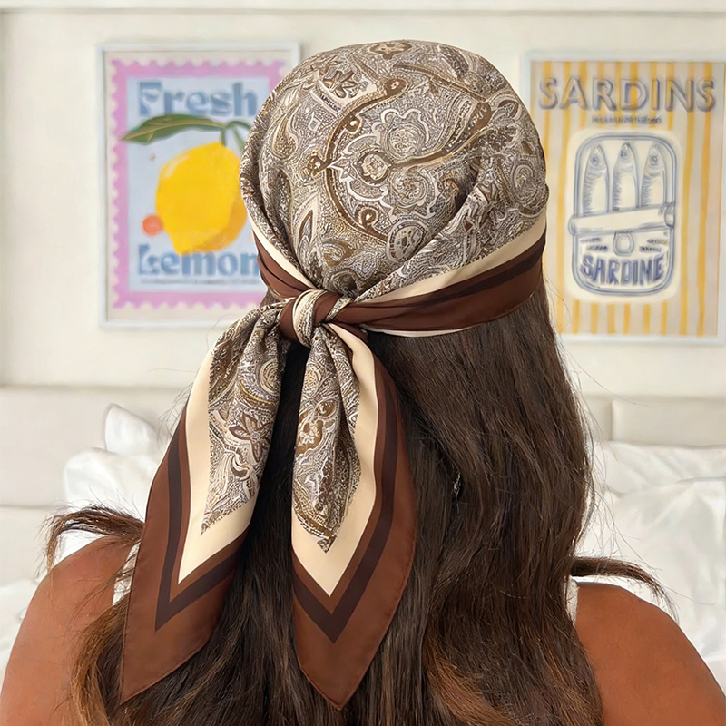 Luxury Women Silk Square Scarf - Scarf Silk Square บทวิจารณ์และราคา
