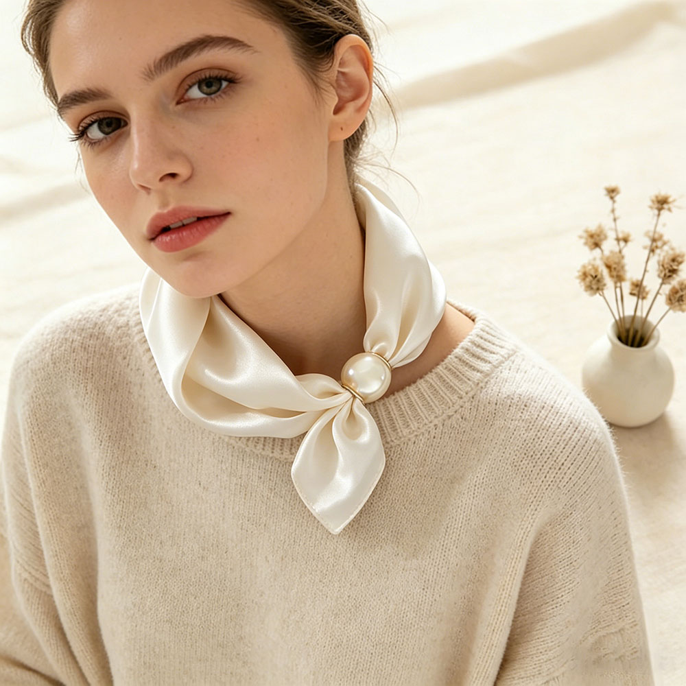 Scarf Chain Silk Lazy Magnetic - Face Scarf Mask บทวิจารณ์และราคา
