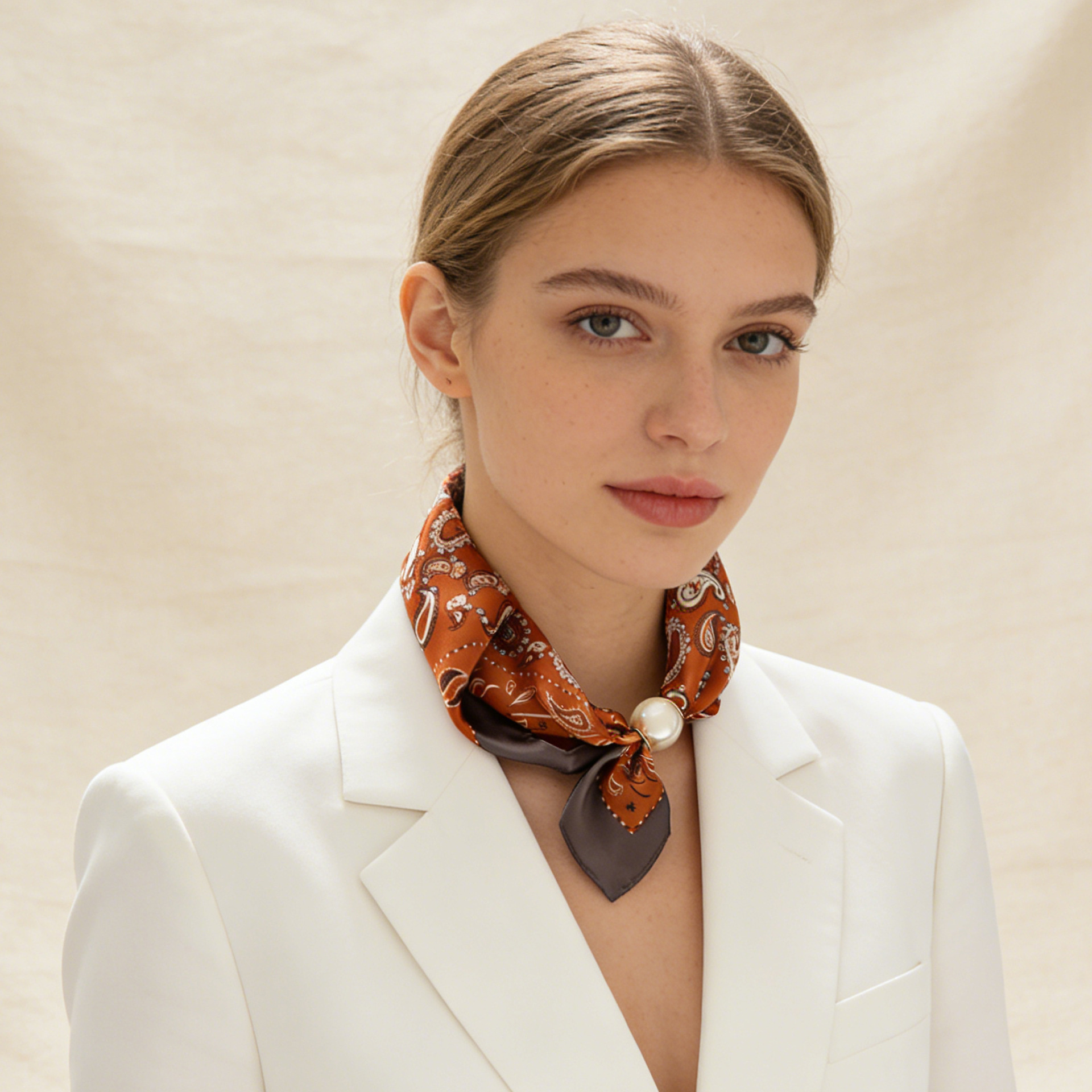 Scarf Chain Silk Lazy Magnetic - Face Scarf Mask บทวิจารณ์และราคา