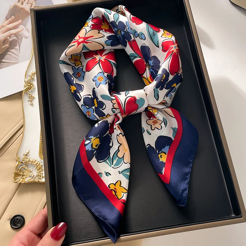 Luxury Square Scarf For Women  - Scarf Silk Square บทวิจารณ์และราคา