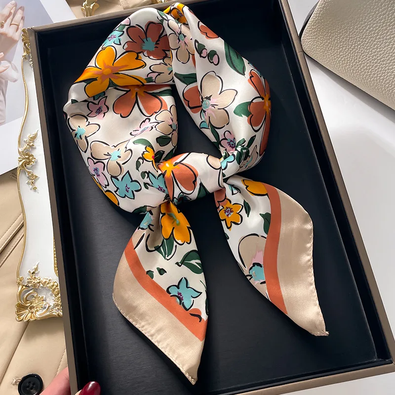 Luxury Square Scarf For Women  - Scarf Silk Square บทวิจารณ์และราคา