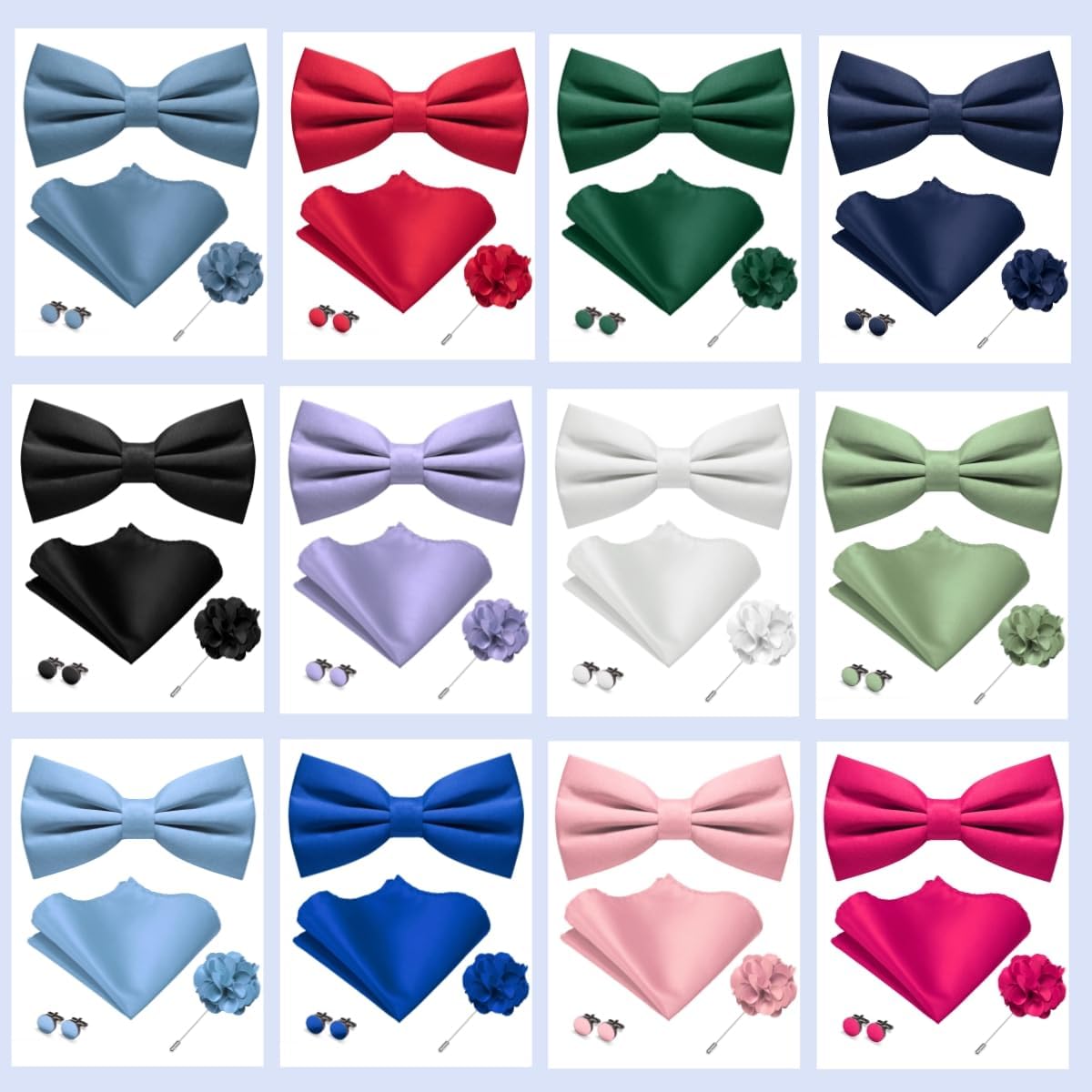 Pre-tied Bow Tie and Pocket Sq - Bow Tie Pre Tied บทวิจารณ์และราคา