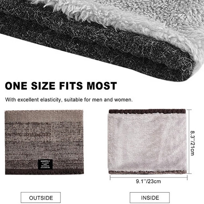 Winter Scarf for Men Fleece Ri - Handkerchief Cotton Men บทวิจารณ์และราคา