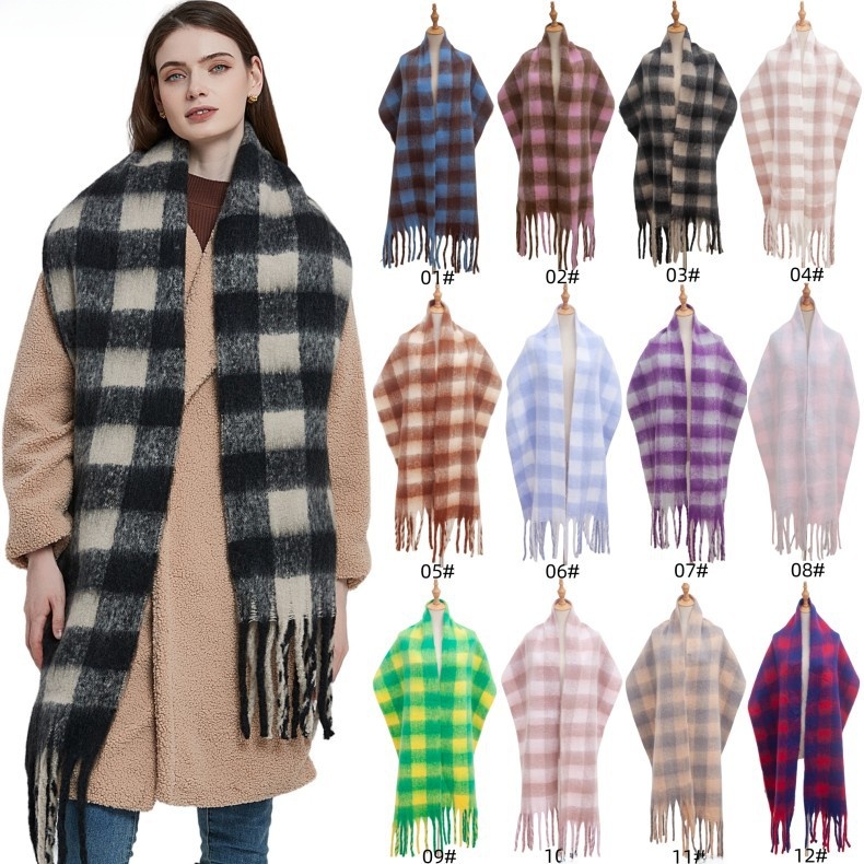 Thick Tassel Scarf Shawl Women - Pashmina Wrap Large บทวิจารณ์และราคา