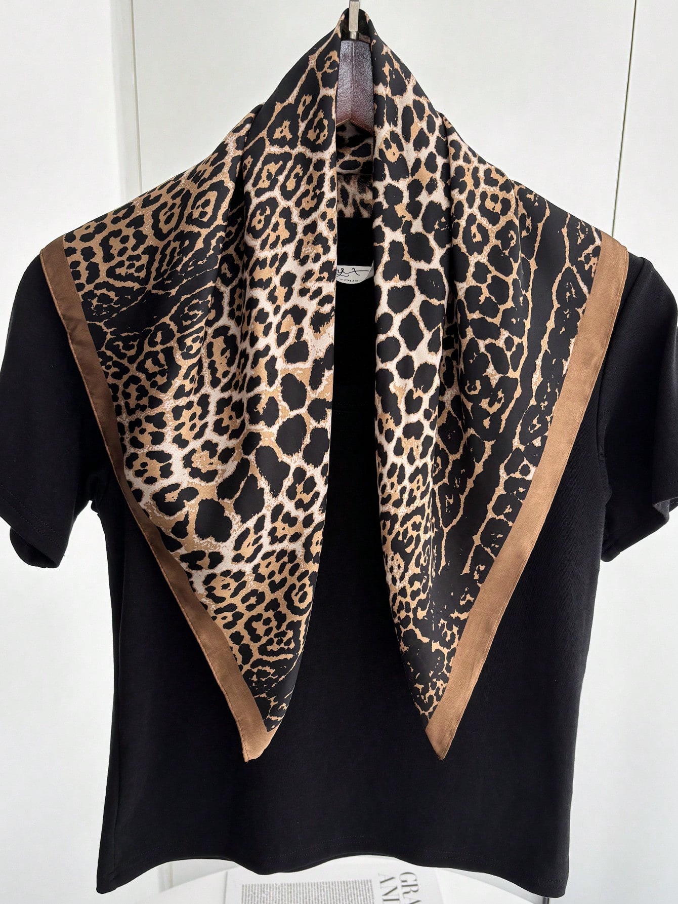 1pc Luxury Brand Leopard Print - Bandana Cotton บทวิจารณ์และราคา