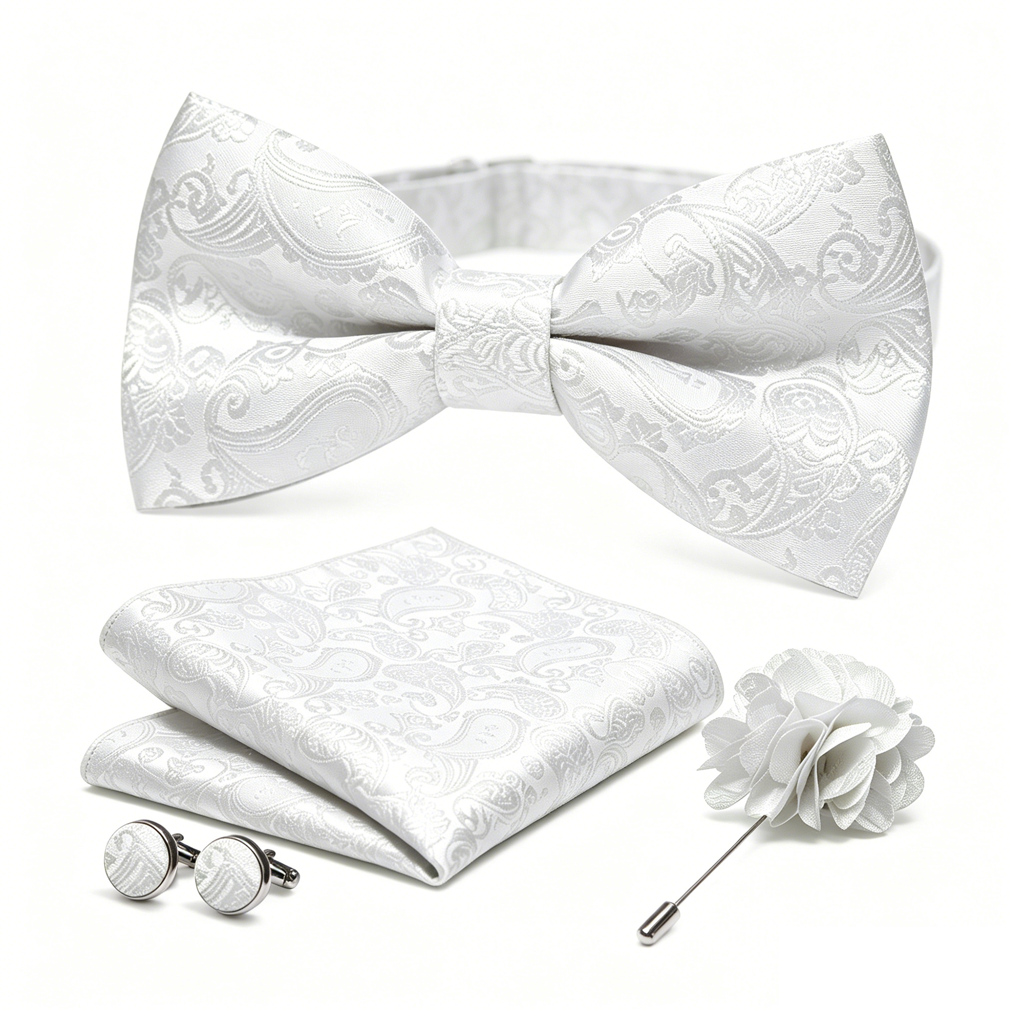 36pcs Black Silk Jacquard Pais - Bow Tie Pre Tied บทวิจารณ์และราคา